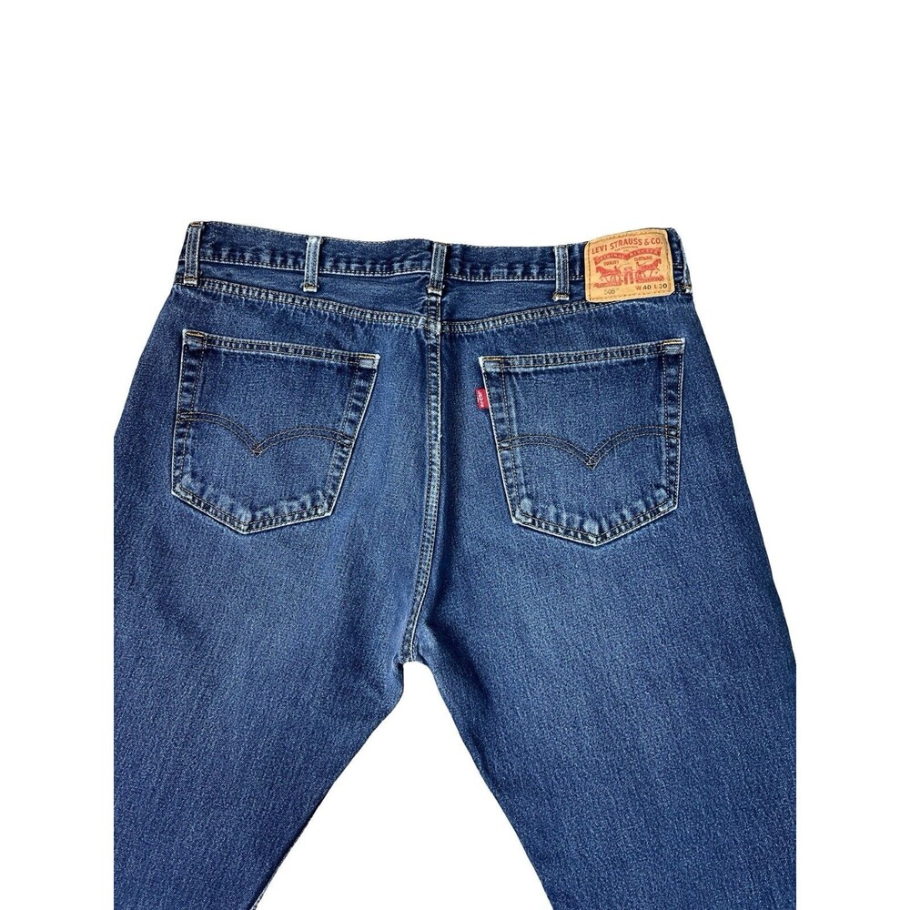 Levis 505 Jeans Mens Size 40x30 Blue Classic Straight Fit Denim Cotton Durable - Picture 2 of 12